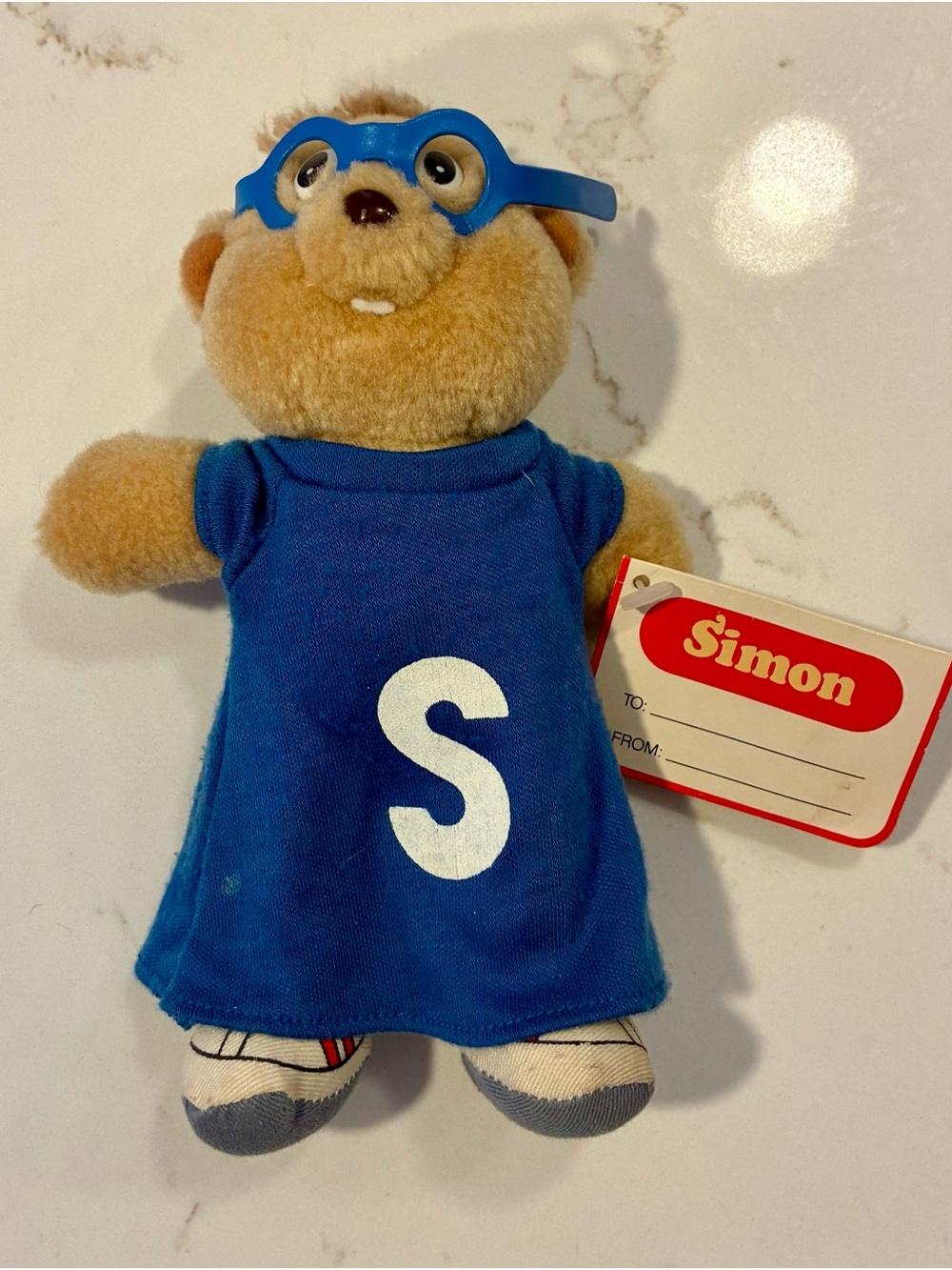 Vintage 1987 Burger King Simon Chipmunk Plush w/ Original Tag Alvin Chipmunks